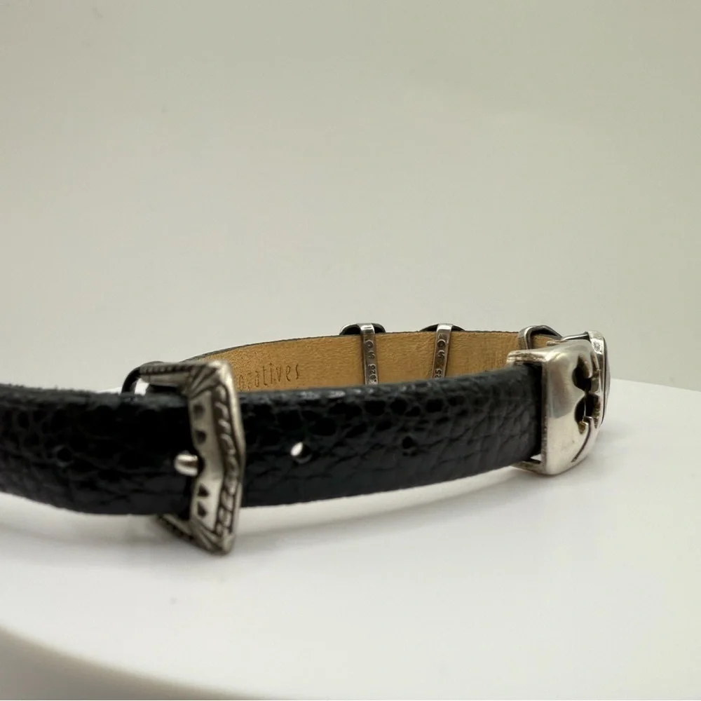 Prerogatives Black Leather Charm Bracelet – Southwestern Silver